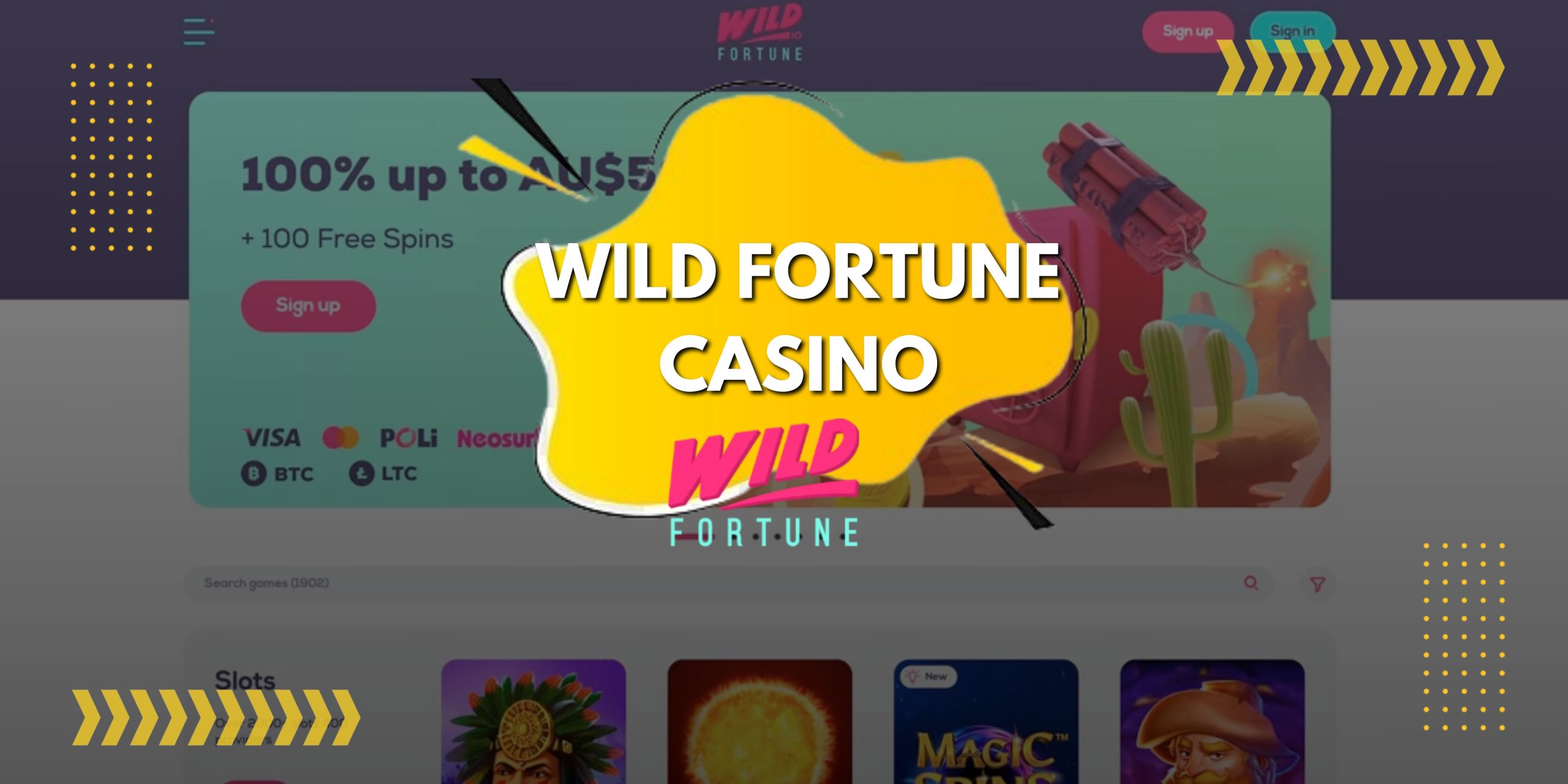Wild Fortune Casino Review: Slot Machines, Bonuses, Licence, Payment Methods