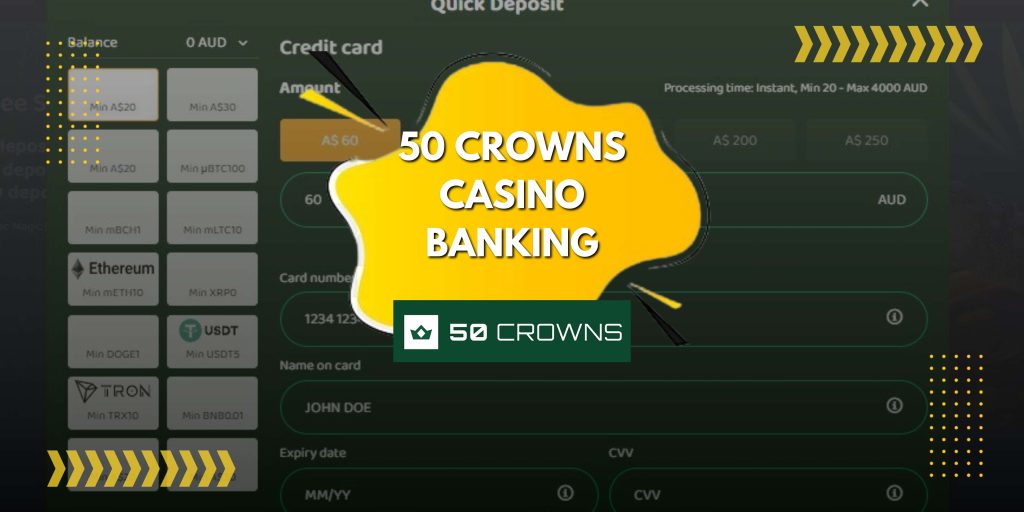 50 Crowns Online casino payment methods
